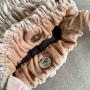 New autumn plush soft shoulder bag light pink mini lipstick bag pleated smooth crossbody bag