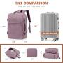 LOVEVOOK 17.3" Travel Backpack with packing cubes Personal Item Carryon camping hiking backpack bag for outdoor travel bag Women