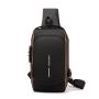 luxury business men multifunction anti-theft usb shoulder bag smell proof crossbody custom design sling chest bag