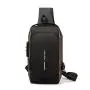 luxury business men multifunction anti-theft usb shoulder bag smell proof crossbody custom design sling chest bag