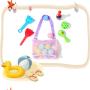 HR707 Hot Sale Children Beach Mesh Handheld Bag Fashion Gym Toiletries Swimming Storage Bag Toy Storage Travel Shoulder Bag