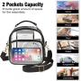 Stadium Approved Small Pvc TPU Clear Single Shoulder Bags Transparent Zipper Crossbody Chest Bag With Strap