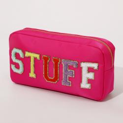 High Quality Lovely Durable Pink Cosmetic Bag Nylon Waterproof Pouch Bags Packaging Custom Makeup Brushes