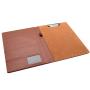 High quality leather file cover customized bill cover A4 size leather cover with logo