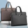 ZR875 New Business Leisure Bag PU High Quality Horizontal Briefcase Shoulder Crossbody Handbag Business Travel Men's Bag
