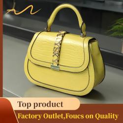 Ladysky 2024 women's handbag quality crocodile leather single shoulder bag ladies fashion letter logo female bag factory 27