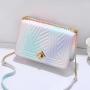 Hot Selling Women Bag NEW Fashion rainbow Lady Handbag PU leather crossbody pattern purse for girls