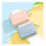 KBW512 Women Short Wallet Cute Multi Card Position Simple Short Card Case Student Cartoon Charm Ladies Tri-fold Coin Purse