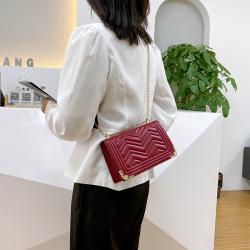 Fashion Luxury Female Diamond lattice Customs Handbag  2024 New Fashion Messenger Bag Embroidered Wire Small Square Bag