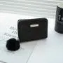New Product Women's Coin Purse 2024 New Diamond Embroidery Pu Leather with Fur Ball Wallet Small Card Case Casual Small Bag