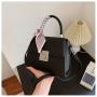 Pu Leather Wholesale Women Handbags Pure Color Designer Shoulder Bags Silk Scarf Quality Handbags