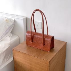 Low Price Trend Retro Vintage Handbag PU Leather Fashion Women's Shoulder Bag Simple Rectangular Ladies Women's Hand Bags