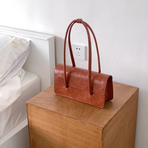 Low Price Trend Retro Vintage Handbag PU Leather Fashion Women's Shoulder Bag Simple Rectangular Ladies Women's Hand Bags