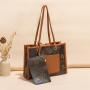 2024 Ladies Retro Tote Bag Women's Trendy Printed Shoulder Bag with Large Capacity Portable Fashion Style