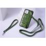 Capa De Celular Crocodile Leather Phone Case With Card Slots Crossbody Shoulder Strap Mobile Phone Cover For iphone 13 14 15 pro