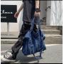 ZR620 Woman Bag Denim Fashion Scarves Female Working Comfortable Portable Shoulder Underarm Bag Girl Versatile Tote Bag Shopping