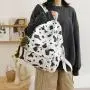 ZR187 2023 Korean Version Of Harajuku Sen Series Girls' Nylon Backpack Versatile Ins Super Fire Cow Pattern Backpack