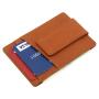 Customized Logo Style Thin Real Leather Money Clip Wallet Rfid Simple Wallets Front Pocket Wallet