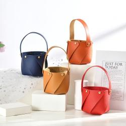 DC040 PU Wedding Decoration Candy Bag Flower Hand Gift Box Packaging Box for Wedding Birthday Party Gift Bag Packaging Box