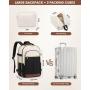 LOVEVOOK large Flight Approved 40L carry on backpack Fits 15.6 17in Laptop travel work weekender backpacks with 2 Packing Cubes