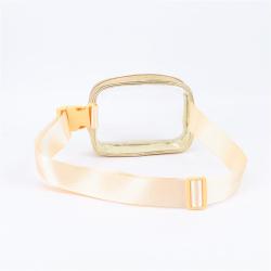Keymay Hot Sale RTS Durable Girls Crossbody Purse Concert Stadium Approved Waterproof Fanny Waist Bag Bum Bag Pvc Belt Bag Clear