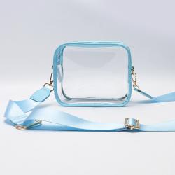 Aesthetic Cute Female Stock Multi Colors Low MOQ Outdoor Waterproof Pu Leather Toiletry Makeup Cross Side Sling Bag