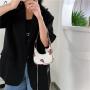 Korean Ins Mini Printing Lady's Bag Niche Style Summer New Style Fashion Single Shoulder Underarm Bag Contrast Color Bucket Bag