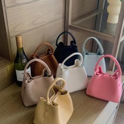 Fashion Lichee Pattern Designer Handbag Wholesale Silk Soft Leather Para Mujeres Bolso Bolsas Bucket Type Handbag Manufacturer