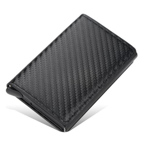 OEP001 Men's Aluminum Box Carbon Fiber Wallet RFID Blocking Pop up Card Holders Slim Credit Card Holder For Men