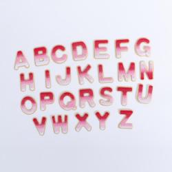 Factory Digital Toothbrush Embroidery Chenille Initial Patches Self Adhesive 26 Alphabets Patch Gradient Single Letter Patches