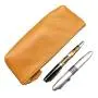 High quality leather pen holder with logo leather pen case for gift