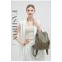 ZF282 PU Shoulder Bag Female New Korean Version Student Schoolbag Trend Solid Color Ladies Soft Leather Leisure Backpacks