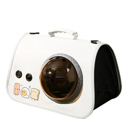 ZF041 New Breathable Cat Bag Transparent Space Cover Crossbody Breathable Convenient Foldable Pet Bag PU Handbag