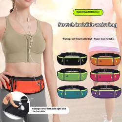 ZWY053 Marathon Tri-Compartment Water Bottle Waist Pack Polyester Lightweight Waterproof Sport Waist Bag Outdoor Running Bag