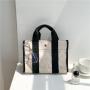 Women handbag fashion leisure ladies hand bags Creative design clashing colors shoulder crossbody bag women canvas tote bags