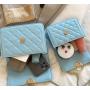 ZR365 Women's Texture Lingge Chain Shoulder Bag 2023 Korean Version Foreign Style Crossbody Solid Color Small Square Bag