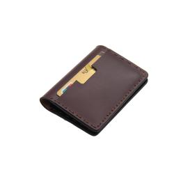 Custom Small Card Organizer Designer Vegetable Tanned Leather Credit Cards Holder