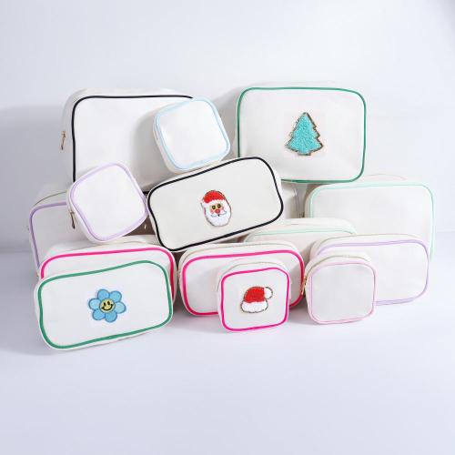 Natural Color Eco Friendly Cosmetic Bags Travel Toiletry Organizer Cotton Zipper Pouch Makeup Organizer Waterproof Canvas Pouch