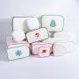 Natural Color Eco Friendly Cosmetic Bags Travel Toiletry Organizer Cotton Zipper Pouch Makeup Organizer Waterproof Canvas Pouch