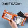 Hot sales RFID money clip wallets carbon fiber leather slim wallet money clip for men