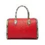 2024 Custom Snake Vegan Leather Boston Bag Handbag For Women Ladies Vintage Purse