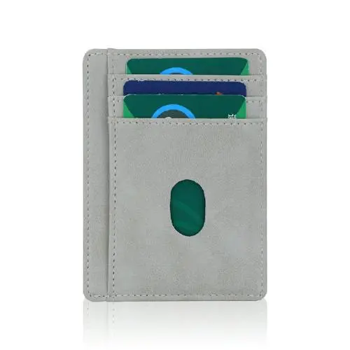 Popular Slim Credit Card Holder Rfid Pu Card Holder High Quality Leather Money Clip Mini Wallets Minimalist Leather Card Holder
