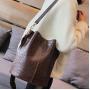 2024 Custom Logo Print Animal Vegan Leather Bucket Bag For Women Shoulder Purses