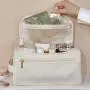 Hot Selling Portable Waterproof Makeup Storage Bag Large Capacity Travel Toiletries Bag Pu Leather Wash Bag