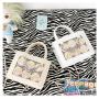Custom Design Women clear tote cute Handbags Fashion Clear Window Pins Display Girls Crossbody pain Bag