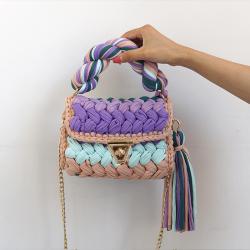 Hot selling wholesale ladies bags satchel designer purses unique cloth tassel handmade shoulder weave bag handbag pochette femme