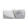 Fashion Satin Evening Bag Clutch Purses for Women Ladies Luxury Handbag Rhinestone Gold Clutch Chain Bag for Wedding Party