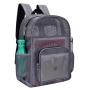 Gelory Travel Outdoor Sports Mesh Backpack College Student Heavy Duty Semi-Transparent Mesh Backpack