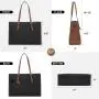 LOVEVOOK 2pcs custom elegant ladies handbags anti-theft shoulder bags wallet luxury office tote bags women laptop bags with usb