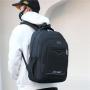 HR021 Unisex Solid Color Laptop Backpack Business Nylon College Shoulder Bag Portable Lightweight Universal Computer Schoolbag